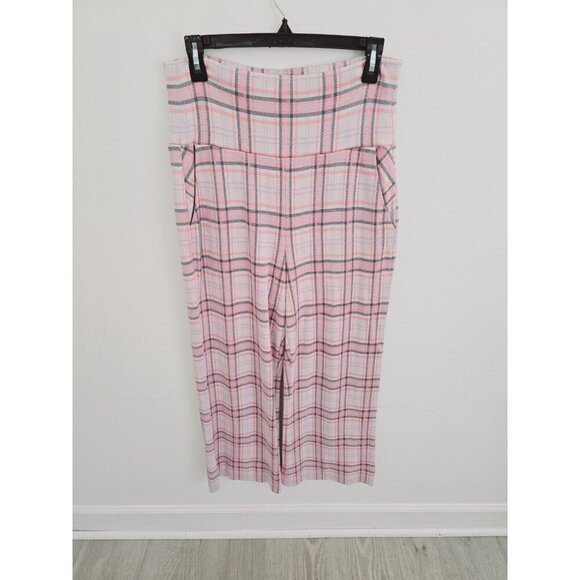 Cabi Playdate Pink Purple Plaid Crop Jacket Wide Leg Pants Outfit Set Size M - Picture 4 of 14